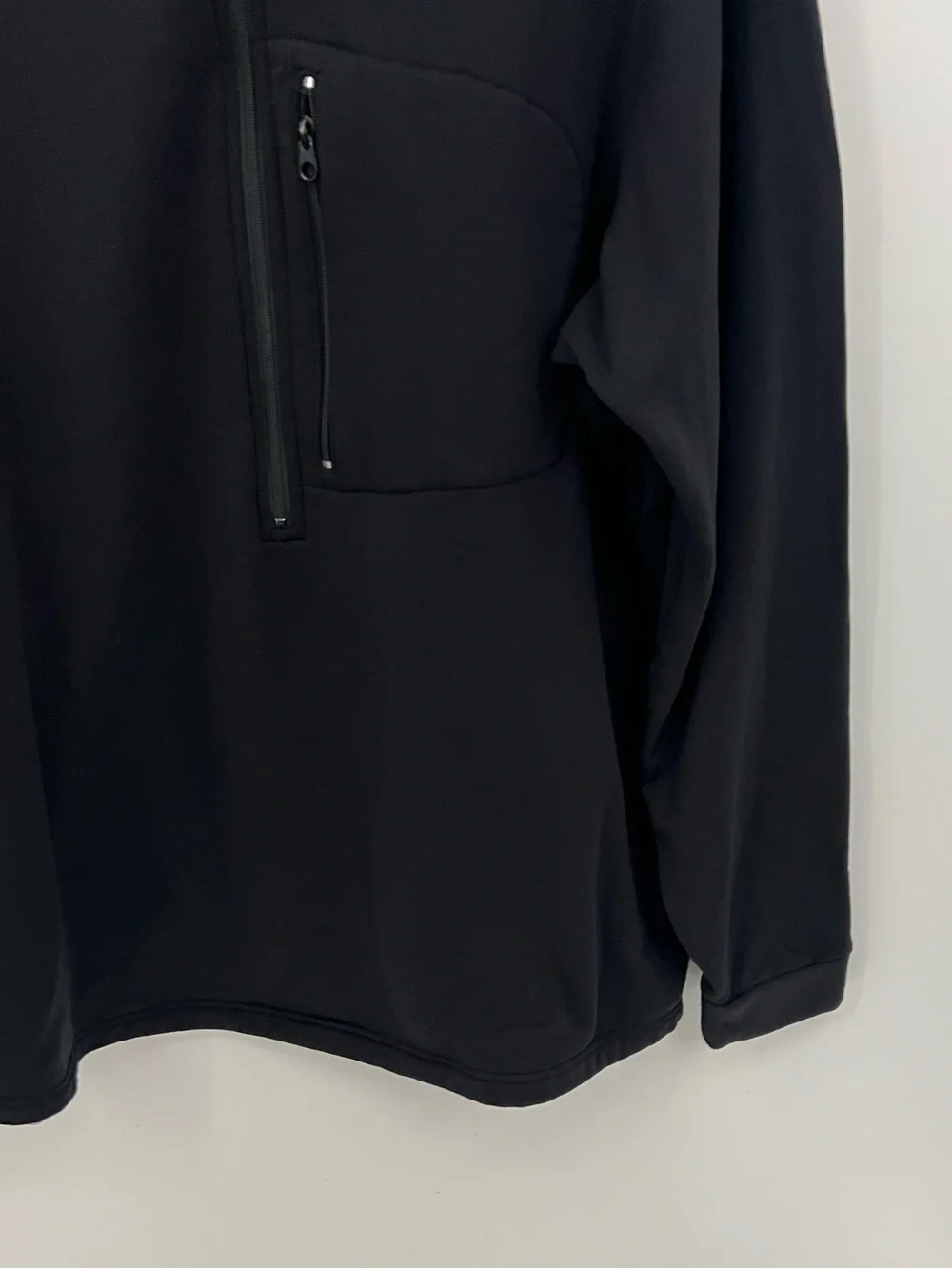 Simms Fishing Black Half-Zip Chest Pocket Pullover
